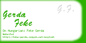 gerda feke business card